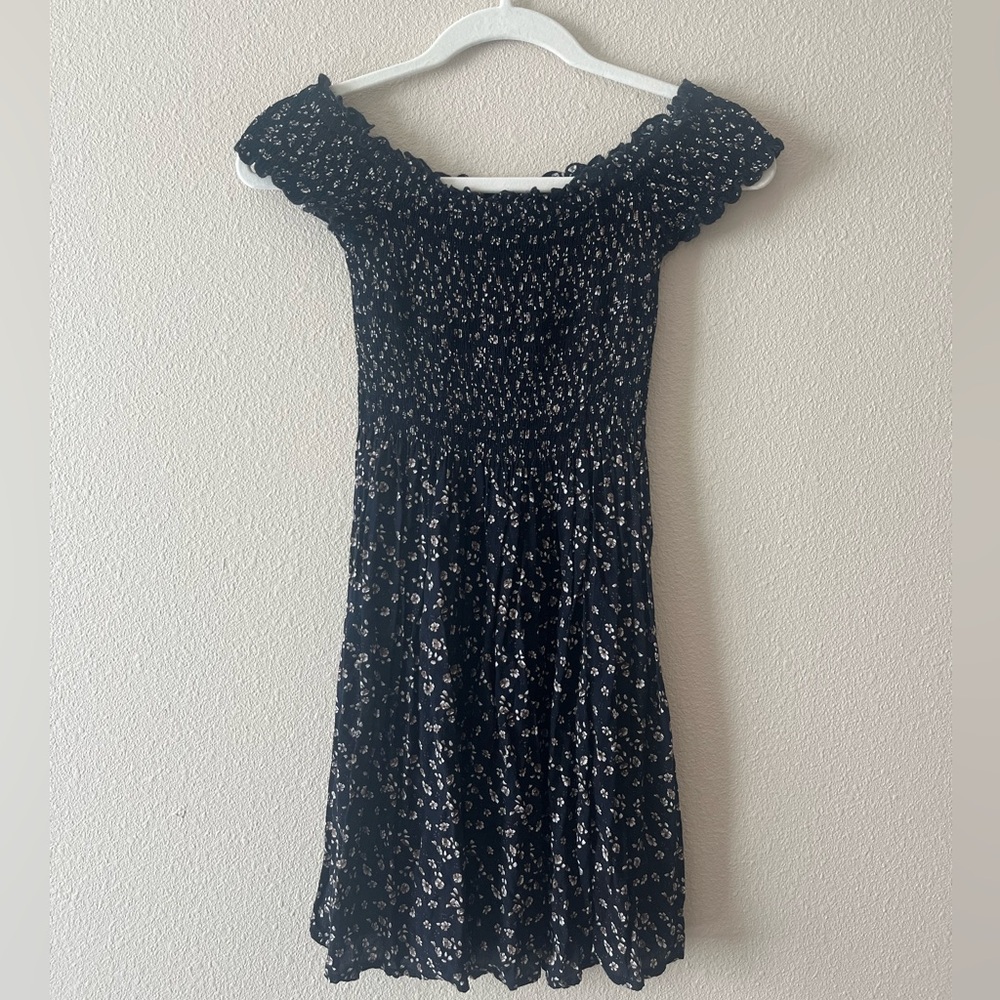 Brandy Melville Black Floral, Mini Dress